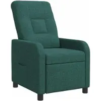 vidaXL Recliner Donkergroen Stof
