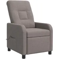 vidaXL Massage Relaxstoel Taupe Stof