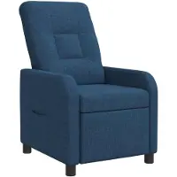 vidaXL Recliner Blauw Stof