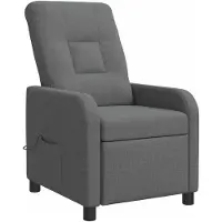 vidaXL Massage Relaxstoel Donkergrijs Stof