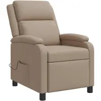 vidaXL Massage Relaxstoel Cappuccino Kunstleer