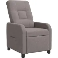 vidaXL Recliner Taupe Stof