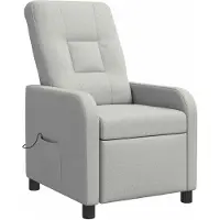 vidaXL Massage Relaxstoel Wolkgrijs Stof