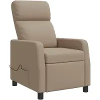 vidaXL Massage Relaxstoel Cappuccino Kunstleer