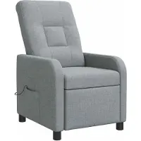 vidaXL Massage Relaxstoel Lichtgrijs Stof