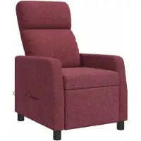 vidaXL Massage Relaxstoel Wijnrood Stof
