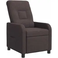 vidaXL Recliner Donkerbruin Stof
