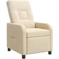 vidaXL Recliner Crèmekleurig Stof