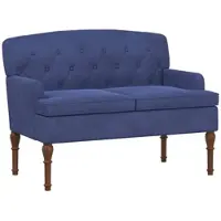 vidaXL Lovingseat met knoopge tuft Politieblauw 111 x 65 x 79 cm