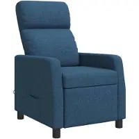 vidaXL Massage Relaxstoel Blauw Stof