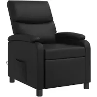 vidaXL Massage Relaxstoel Zwart Kunstleer