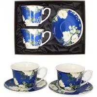 Livello Porseleinen Kopjes met Schotels (2 stuks, 250 ml)