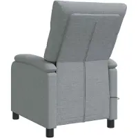 vidaXL Massage Relaxstoel Lichtgrijs Stof