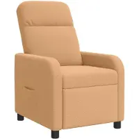 vidaXL Recliner Beige Bouclé