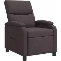 vidaXL Recliner Donkerbruin Stof