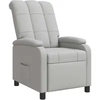 vidaXL Recliner Wolkgrijs Stof