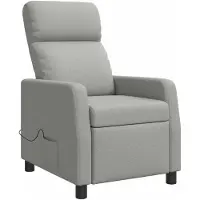 vidaXL Massage Relaxstoel Wolkgrijs Stof