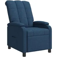 vidaXL Recliner Blauw Stof