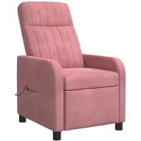 vidaXL Massage Relaxstoel Roze fluweel
