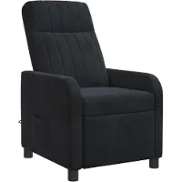 vidaXL Massage Relaxstoel Zwart fluweel