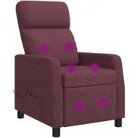 vidaXL Massage Relaxstoel Paars Stof