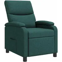 vidaXL Recliner Donkergroen Stof