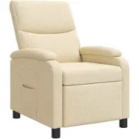 vidaXL Recliner Crèmekleurig Stof