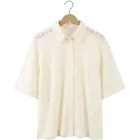 Grace & Mila Dames Tops & T-shirts Ss2617101 - Creme - Maat XS