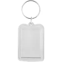 Combicraft Plexiglas sleutelhanger blanco rechthoek middel 33x42mm - 25 stuks