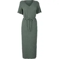 Vero Moda Dames Bubble V-hals Midi Jurk (Balsam Groen)
