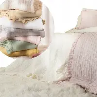Markizeta Decoratieve spread met ruches 220x240 cm - Diverse kleuren
