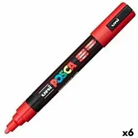 Uni-Ball - Verfstift PC5M M rood | 1 stuk | 6 stuks