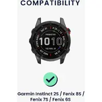 Kwmobile nylon bandje voor smartwatch - geschikt voor Garmin Instinct 2S / Fenix 8S / Fenix 7S / Fenix 6S - - Polsbandje in donkergroen