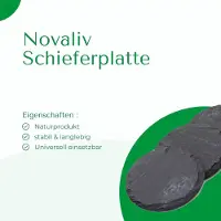 Novaliv 6x leisteen onderzetters I 10 cm I rond I koffie onderzetters glazen onderzetters onderzetters bierviltjes glazen onderzetters