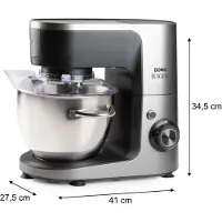 Domo Keukenrobot “Delicioso" - Keukenmixer – Keukenmachine – 1200W – RVS Kom 4,5L – Incl. 10 Accessoires