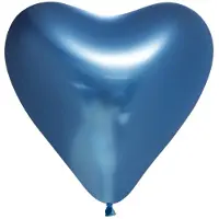 Wefiesta Ballonnenset Hart 30 Cm Chroom/blauw 100-delig