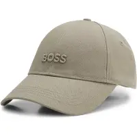 BOSS Pet van katoenen twill met tonaal logostiksel