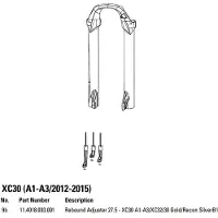 Rockshox Rebound Damper Knob Kit, 29 XC/30/Judy/Sektor/Recn