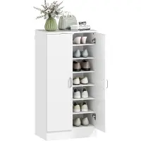 HOMCOM Schoenenkast Spaanplaat 55L x 35B x 108H cm Wit