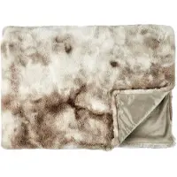 Intesi Furry Plaid 140x200 cm Polyester Bruin-Crème - Zacht & Warm