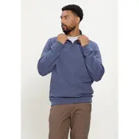 Lyle & Scott Heren Truien & Vesten Superfine Quarter Zip Sweatshirt - Blauw - Maat L