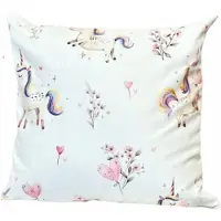 Markizeta Decoratieve kussensloop kinderkamer 40x40 cm, fluweel, met eenhoorns