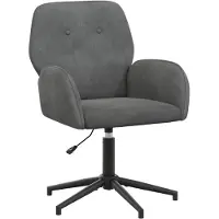 vidaXL Draaistoel fluweel 54 x 55 x 90 cm Donkergrijs