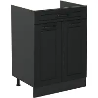 Vicco Keukenonderkast R-Line Antraciet landelijk/Antraciet 60 cm met lade zonder werkblad, Model 61077