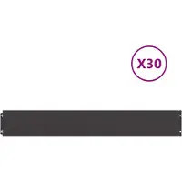 vidaXL Gazonrand 30 st 15 x 103 cm Staal Zwart