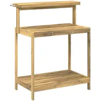 vidaXL Buiten pottingbank 86,5 x 48,5 x 106 cm Massief Acacia Hout Wit