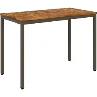 vidaXL Tuin Eettafel Natuurlijk en Koffie 108,5 x 55 x 75 cm