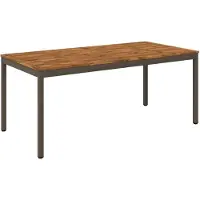 vidaXL Tuin Eettafel Natuurlijk en Koffie 147 x 88,5 x 75 cm