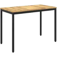 vidaXL Tuin Eettafel Wit en zwart 108,5 x 55 x 75 cm