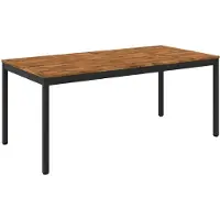 vidaXL Tuin Eettafel Naturel en Zwart 147 x 88,5 x 75 cm